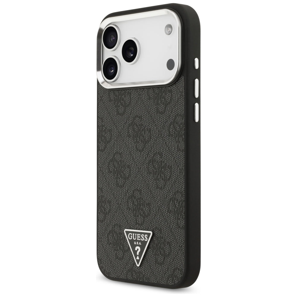 MagSafe Case for Apple iPhone 18 Pro Max / 17 Pro Max, Guess, 4G Triangle Logo, Black