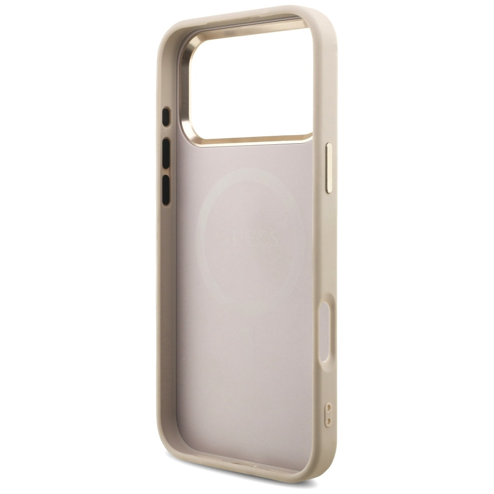MagSafe Case for Apple iPhone 18 Pro Max / 17 Pro Max, Guess, 4G Triangle Logo, Pink