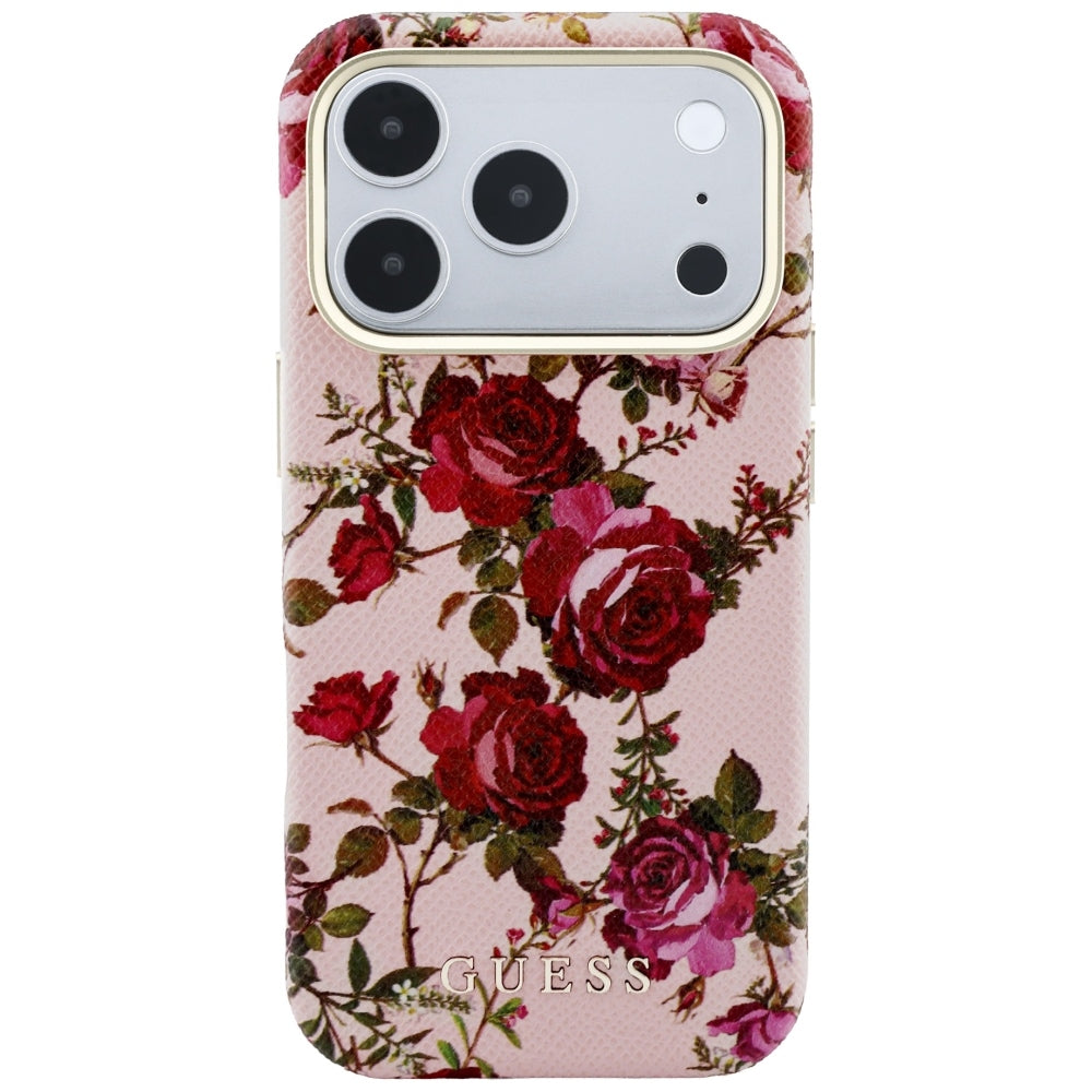 Etui MagSafe do Apple iPhone 18 Pro Max / 17 Pro Max, Guess, Blossom Roses Print, różowy