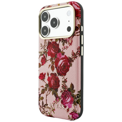 Etui MagSafe do Apple iPhone 18 Pro Max / 17 Pro Max, Guess, Blossom Roses Print, różowy