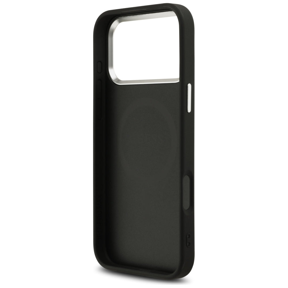 Etui MagSafe do Apple iPhone 18 Pro Max / 17 Pro Max, Guess, Logo Trójkąt z Brokatem, Czarna
