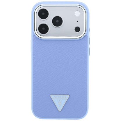 Etui MagSafe do Apple iPhone 18 Pro Max / 17 Pro Max, Guess, Logo Trójkąt Ziarnisty, Bleu