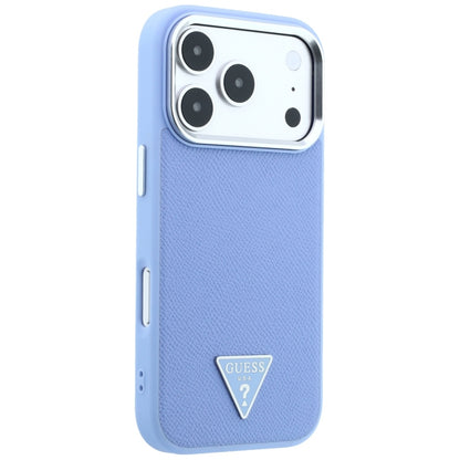 Etui MagSafe do Apple iPhone 18 Pro Max / 17 Pro Max, Guess, Logo Trójkąt Ziarnisty, Bleu