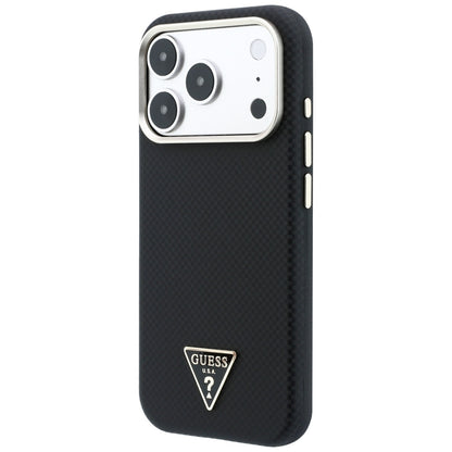 Etui MagSafe do Apple iPhone 18 Pro Max / 17 Pro Max, Guess, Kevlar Triangle Logo, czarne