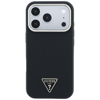 Etui MagSafe do Apple iPhone 18 Pro Max / 17 Pro Max, Guess, Kevlar Triangle Logo, czarne