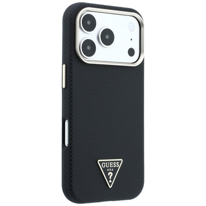 Etui MagSafe do Apple iPhone 18 Pro Max / 17 Pro Max, Guess, Kevlar Triangle Logo, czarne