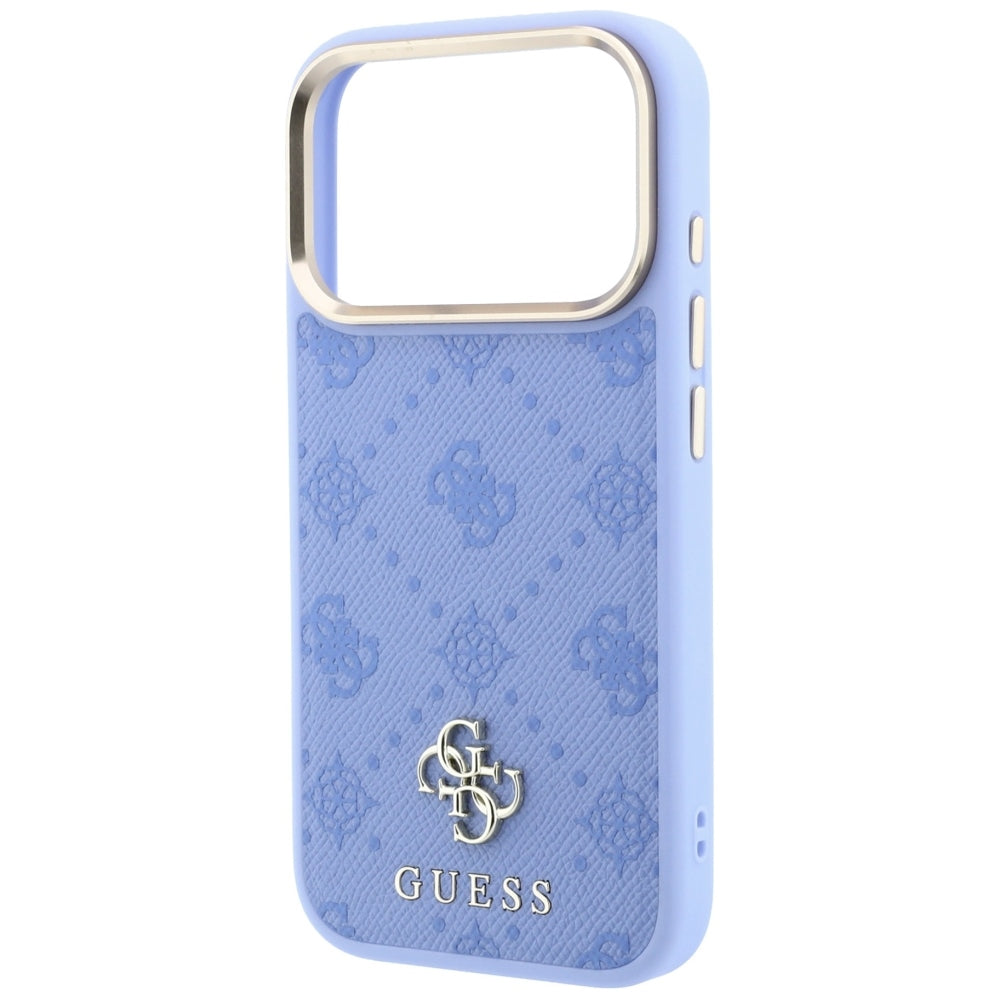 Etui MagSafe do Apple iPhone 18 Pro Max / 17 Pro Max, Guess, Peony 4G Small Logo, Bleu