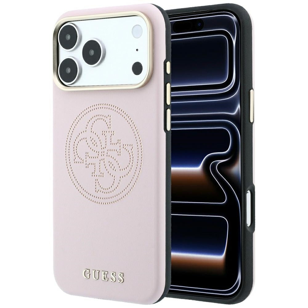 MagSafe Case for Apple iPhone 18 Pro Max / 17 Pro Max, Guess, Perforated 4G, Pink