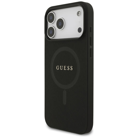 Etui MagSafe do Apple iPhone 18 Pro Max / 17 Pro Max, Guess, Saffiano, czarne