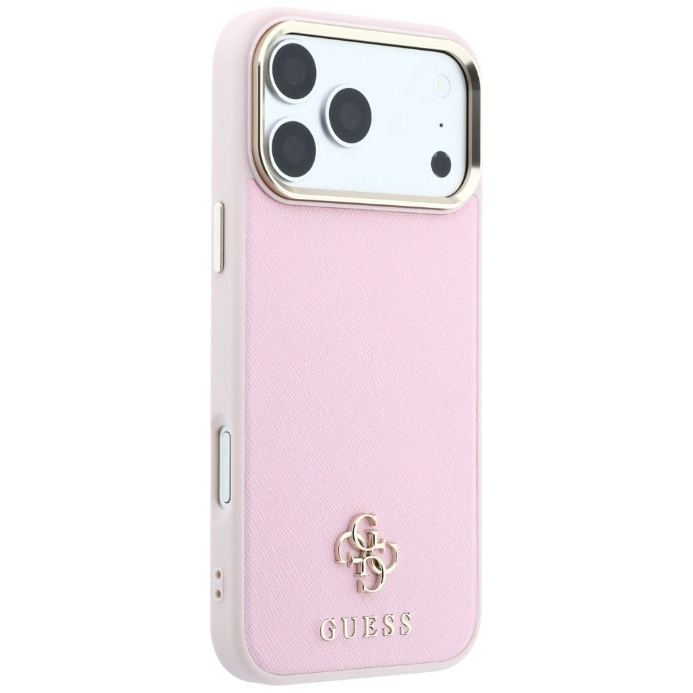 MagSafe Case for Apple iPhone 18 Pro Max / 17 Pro Max, Guess, Saffiano Small 4G Classic, Pink
