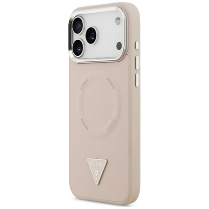 Etui MagSafe do Apple iPhone 18 Pro Max / 17 Pro Max, Guess, Triangle Logo, różowe