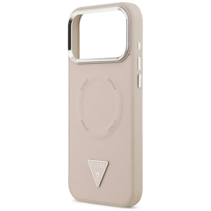 Etui MagSafe do Apple iPhone 18 Pro Max / 17 Pro Max, Guess, Triangle Logo, różowe