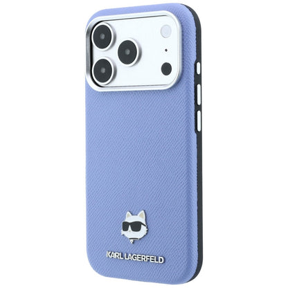 MagSafe Case for Apple iPhone 18 Pro Max / 17 Pro Max, Karl Lagerfeld, Grained Choupette Head, Blue