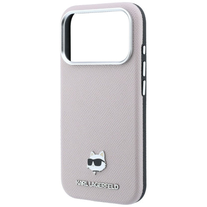 Etui MagSafe do Apple iPhone 18 Pro Max / 17 Pro Max, Karl Lagerfeld, Grained Choupette Head, Różowe