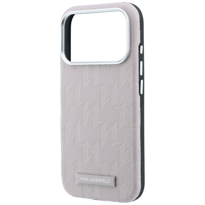 MagSafe Case for Apple iPhone 18 Pro Max / 17 Pro Max, Karl Lagerfeld, Grained Mono Resin Logo, Pink