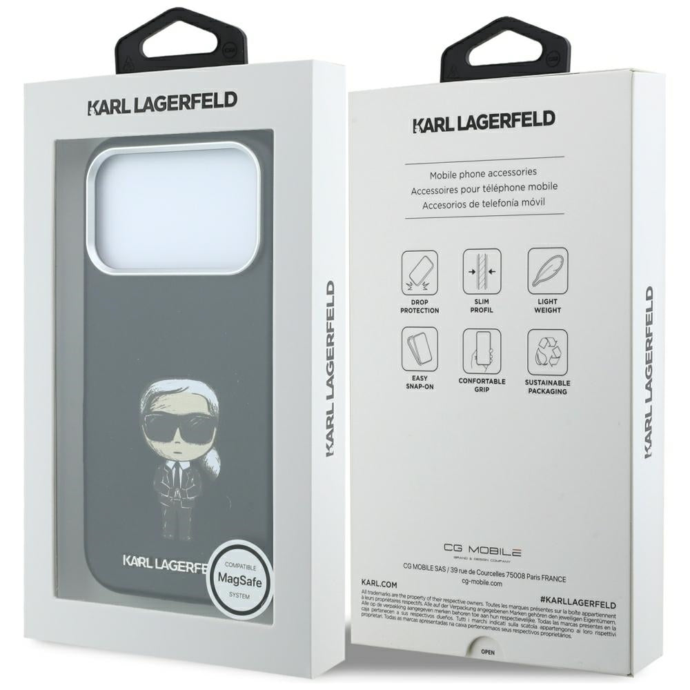 Etui MagSafe do Apple iPhone 18 Pro Max / 17 Pro Max, Karl Lagerfeld, Ikonik Sketch, Czarny