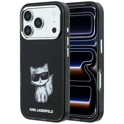 Etui MagSafe do Apple iPhone 18 Pro Max / 17 Pro Max, Karl Lagerfeld, IML Choupette Body Sketch Print, czarne