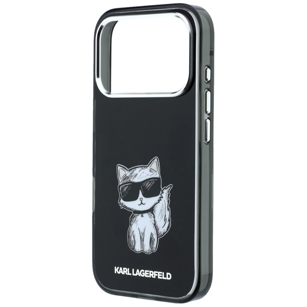 Etui MagSafe do Apple iPhone 18 Pro Max / 17 Pro Max, Karl Lagerfeld, IML Choupette Body Sketch Print, czarne