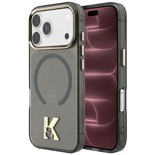 Etui MagSafe do Apple iPhone 18 Pro Max / 17 Pro Max, Karl Lagerfeld, IML Karl Head Logo, czarne