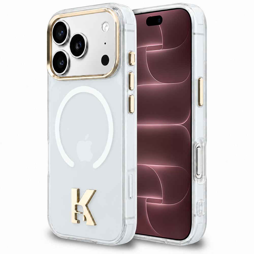 MagSafe Case for Apple iPhone 18 Pro Max / 17 Pro Max, Karl Lagerfeld, IML Karl Head Logo, Transparent