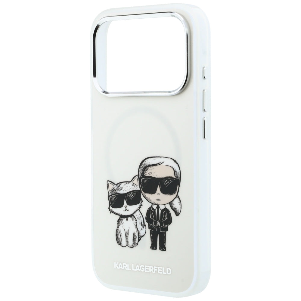 Etui MagSafe do Apple iPhone 18 Pro Max / 17 Pro Max, Karl Lagerfeld, IML KC Bodies Sketch Print, Beż