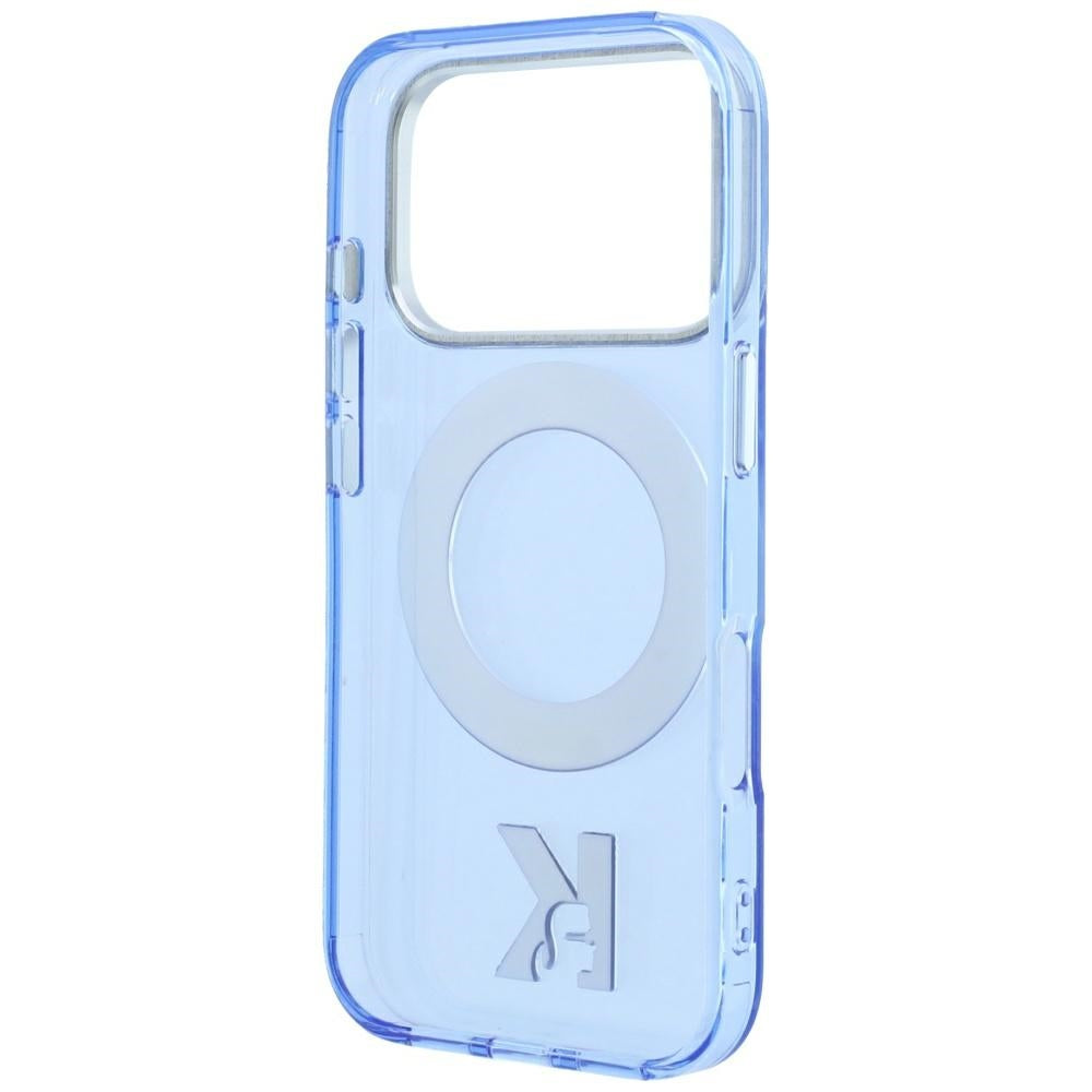 MagSafe Case for Apple iPhone 18 Pro Max / 17 Pro Max, Karl Lagerfeld, IML Ring Stand Kameo Metal, Blue