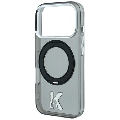 MagSafe Case for Apple iPhone 18 Pro Max / 17 Pro Max, Karl Lagerfeld, IML Ring Stand Kameo Metal, Black