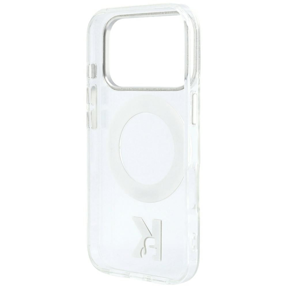 MagSafe Case for Apple iPhone 18 Pro Max / 17 Pro Max, Karl Lagerfeld, IML Ring Stand Kameo Metal, Transparent