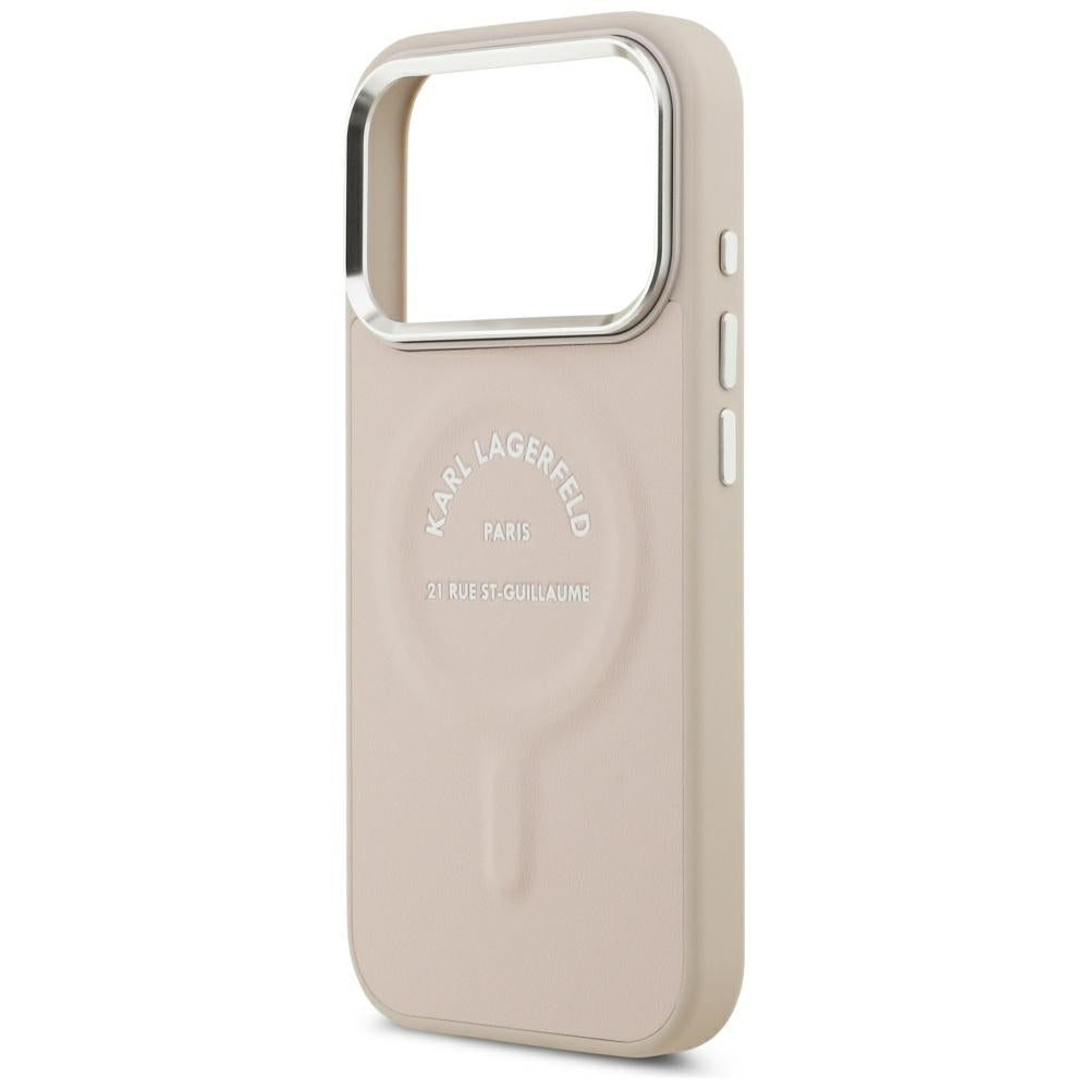 MagSafe Case for Apple iPhone 18 Pro Max / 17 Pro Max, Karl Lagerfeld, Ring Karl RSG Logo, Pink