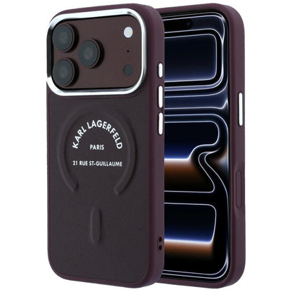 Etui MagSafe do Apple iPhone 18 Pro Max / 17 Pro Max, Karl Lagerfeld, Ring Karl RSG Logo, Wiśniowy