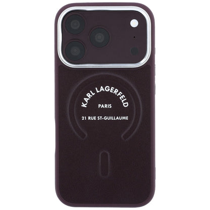 Etui MagSafe do Apple iPhone 18 Pro Max / 17 Pro Max, Karl Lagerfeld, Ring Karl RSG Logo, Wiśniowy