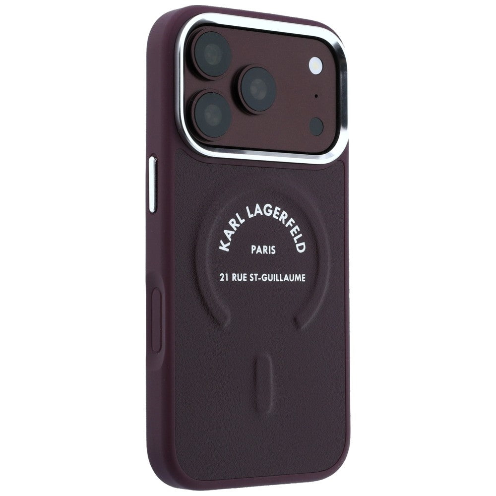 Etui MagSafe do Apple iPhone 18 Pro Max / 17 Pro Max, Karl Lagerfeld, Ring Karl RSG Logo, Wiśniowy