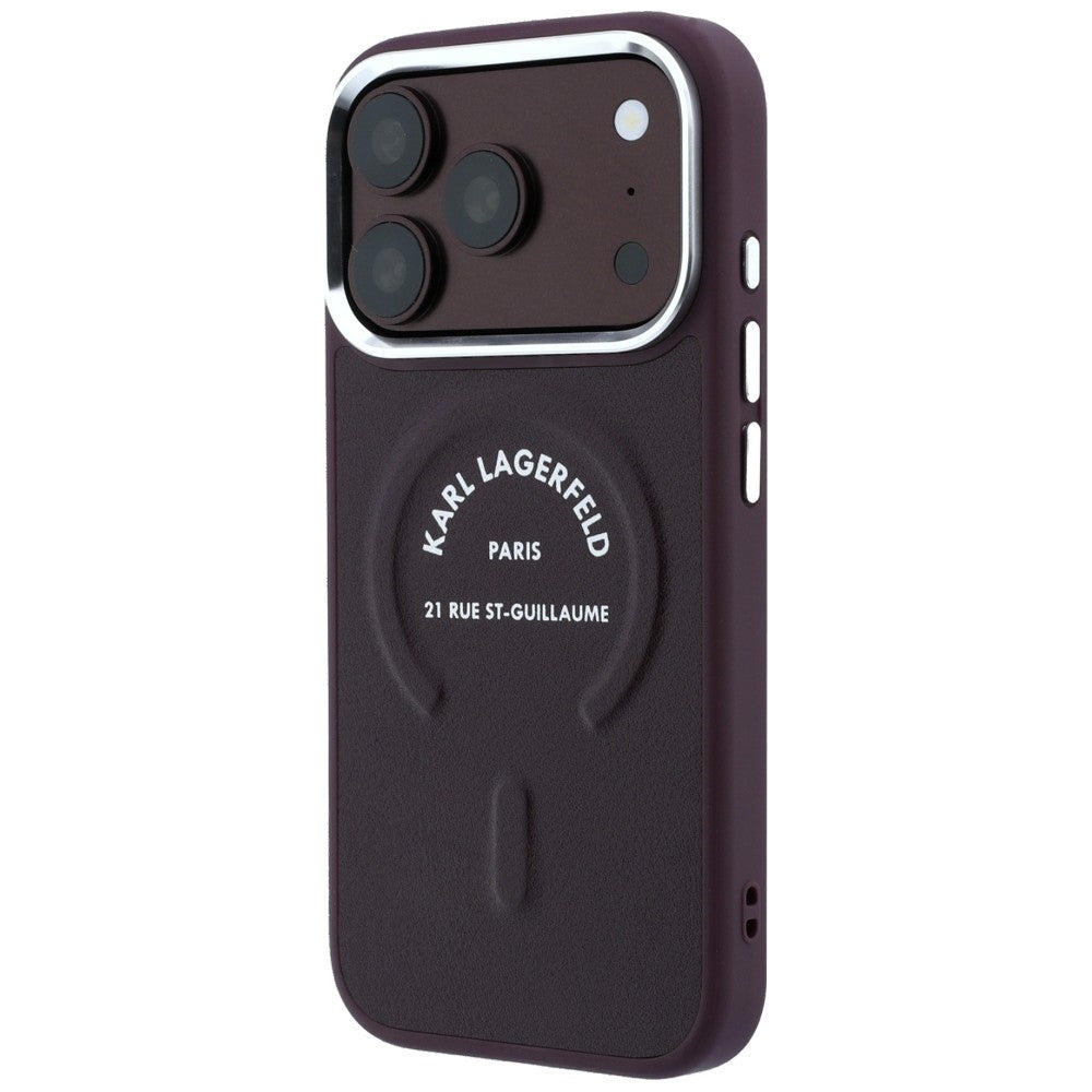 Etui MagSafe do Apple iPhone 18 Pro Max / 17 Pro Max, Karl Lagerfeld, Ring Karl RSG Logo, Wiśniowy