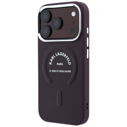 Etui MagSafe do Apple iPhone 18 Pro Max / 17 Pro Max, Karl Lagerfeld, Ring Karl RSG Logo, Wiśniowy