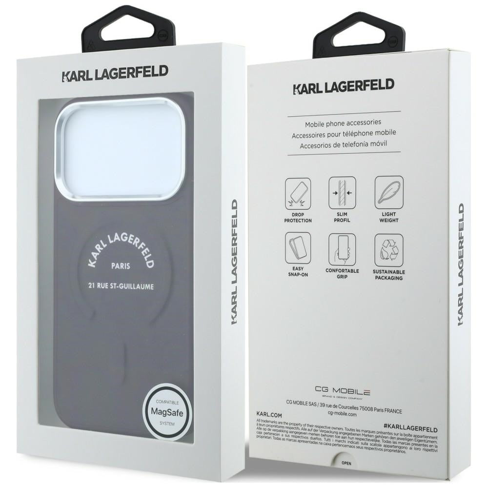 Etui MagSafe do Apple iPhone 18 Pro Max / 17 Pro Max, Karl Lagerfeld, Ring Karl RSG Logo, Wiśniowy