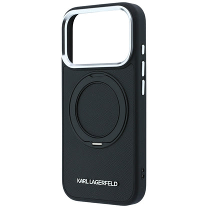 Etui MagSafe do Apple iPhone 18 Pro Max / 17 Pro Max, Karl Lagerfeld, Ring Stand 360 Saffiano, Czarna