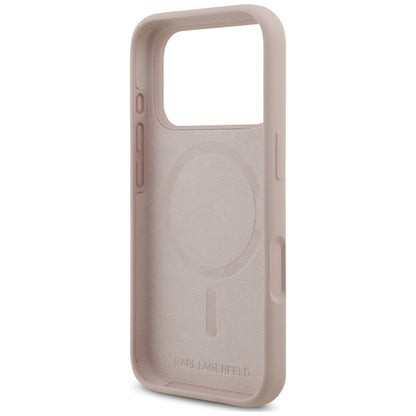 Etui MagSafe do Apple iPhone 18 Pro Max / 17 Pro Max, Karl Lagerfeld, Silicone Ring Karl & Choupette, różowy