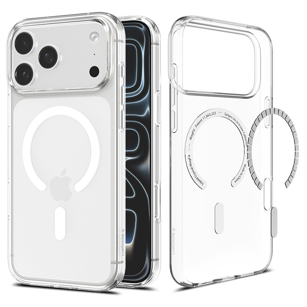 Etui MagSafe do Apple iPhone 18 Pro Max / 17 Pro Max, Spigen, Liquid Crystal, Przezroczysta Biała ACS12143