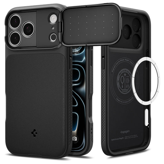 Etui MagSafe do Apple iPhone 18 Pro Max / 17 Pro Max, Spigen, Optik Armor, czarne ACS09900