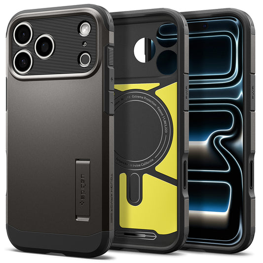 Etui MagSafe do Apple iPhone 18 Pro Max / 17 Pro Max, Spigen, Tough Armor T, Szary ACS12137