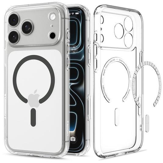 Etui MagSafe do Apple iPhone 18 Pro Max / 17 Pro Max, Spigen, Ultra Hybrid, Przezroczysty szary ACS12119
