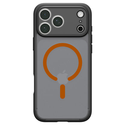 Etui MagSafe do Apple iPhone 18 Pro Max / 17 Pro Max, Spigen, Ultra Hybrid, Czarny Pomarańczowy Satynowy ACS12125