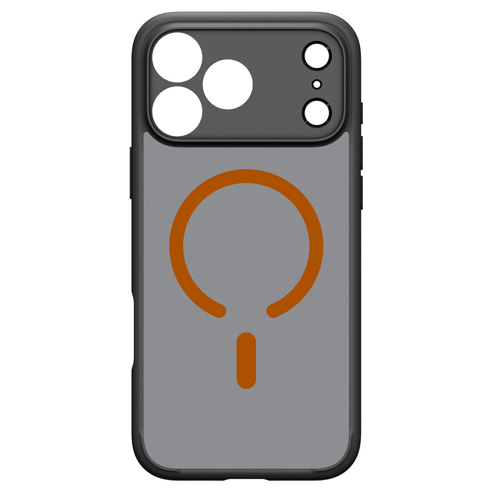 Etui MagSafe do Apple iPhone 18 Pro Max / 17 Pro Max, Spigen, Ultra Hybrid, Czarny Pomarańczowy Satynowy ACS12125