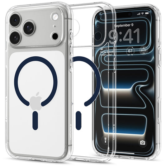 MagSafe Case for Apple iPhone 18 Pro Max / 17 Pro Max, Spigen, Ultra Hybrid, Navy Transparent ACS12121