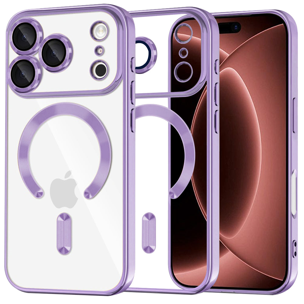 Etui MagSafe do Apple iPhone 18 Pro Max / 17 Pro Max, Techsuit, Luxury Crystal, Jasnofioletowy