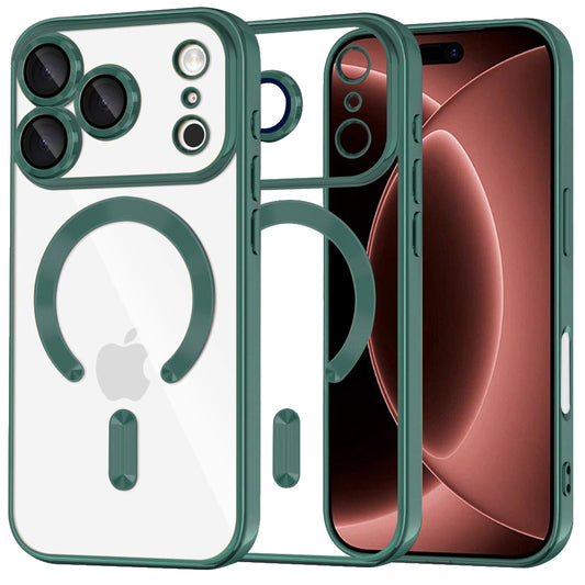 Etui MagSafe do Apple iPhone 18 Pro Max / 17 Pro Max, Techsuit, Luxury Crystal, Ciemnozielony