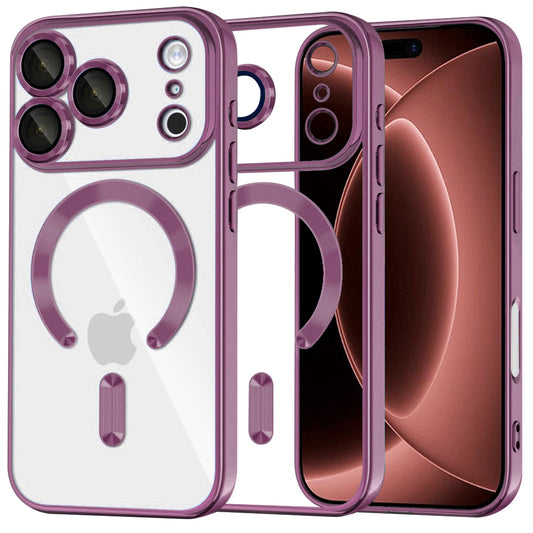 Etui MagSafe do Apple iPhone 18 Pro Max / 17 Pro Max, Techsuit, Luxury Crystal, Ciemny Wiśniowy