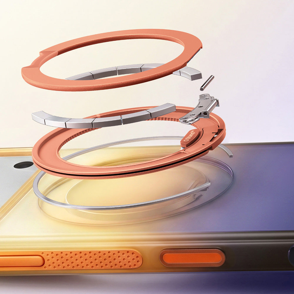 Etui MagSafe dla Apple iPhone 18 Pro Max / 17 Pro Max, Torras, Ostand O3 Air Gradient, Niebiesko-Pomarańczowe