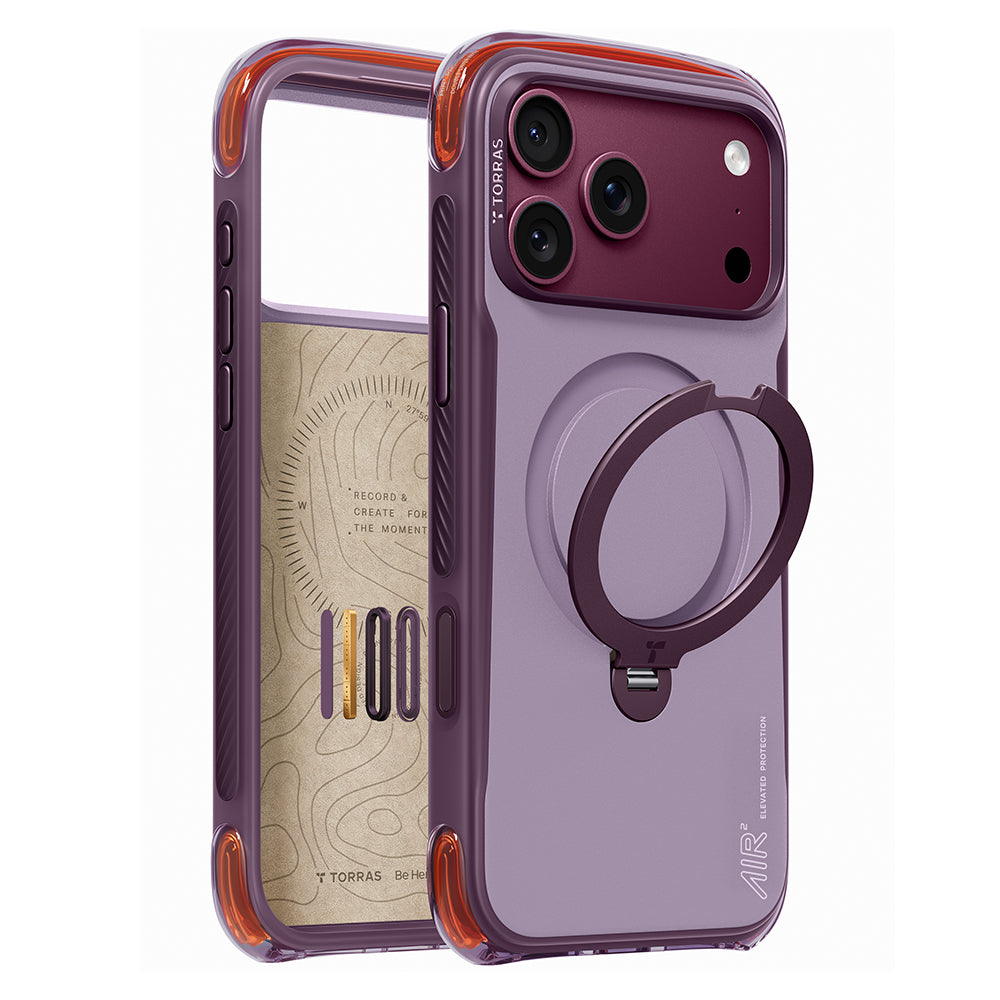 Etui MagSafe do Apple iPhone 18 Pro Max / 17 Pro Max, Torras, Ostand Q3 Air Pro, Fioletowy