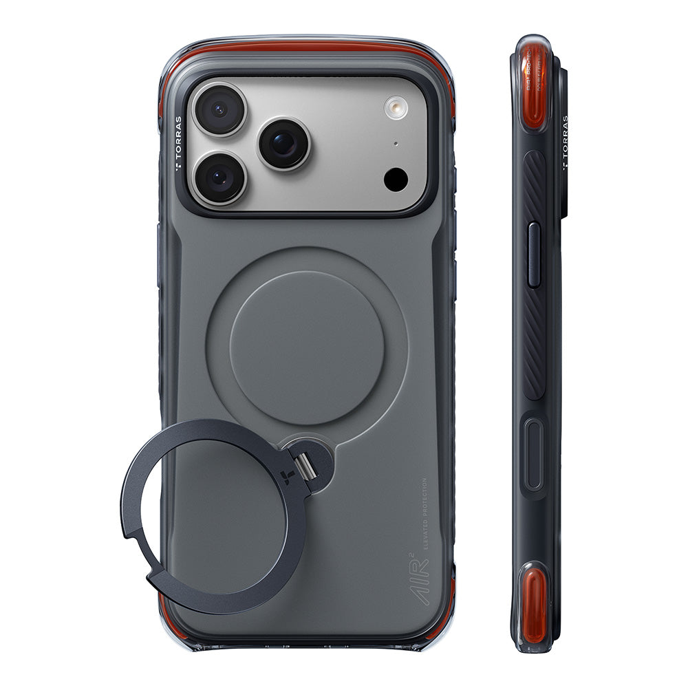 Etui MagSafe do Apple iPhone 18 Pro Max / 17 Pro Max, Torras, Ostand Q3 Air Pro, czarne